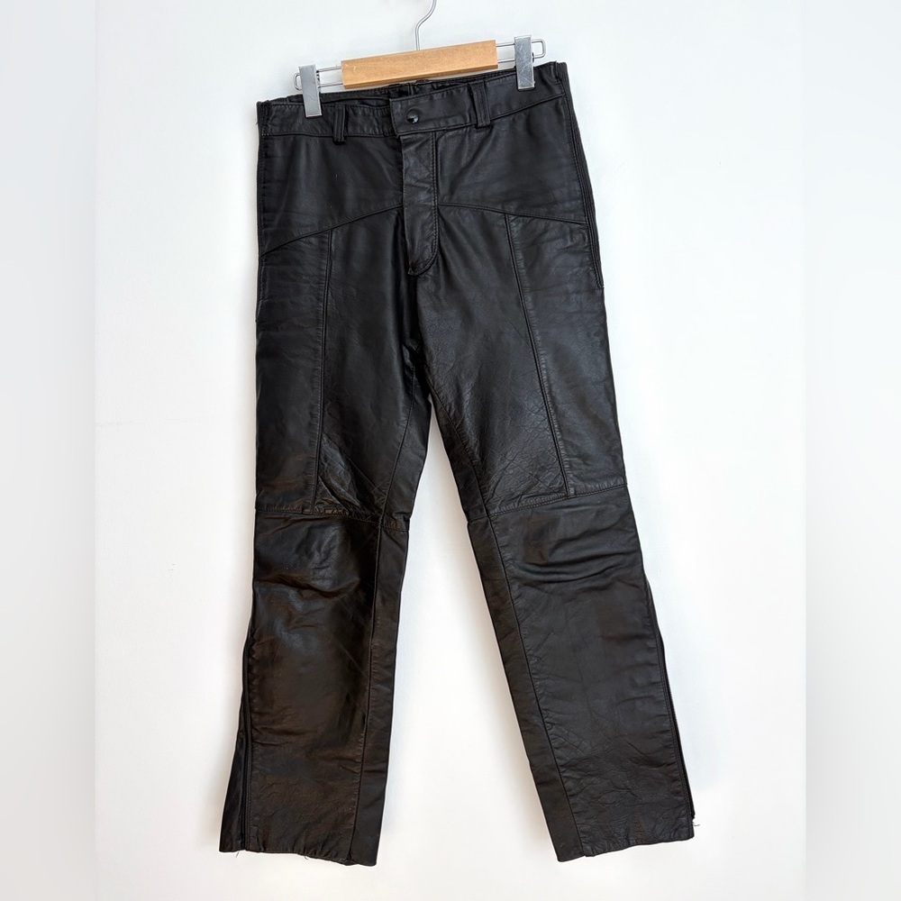 Vintage Falcon Leather Moto Pants - Size 30 - Made in Canada